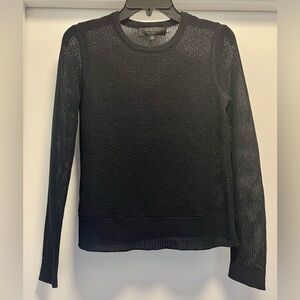 LIKE NEW! RAG & BONE Women's Open Knit Crewneck Sweater - color BLK sz XS